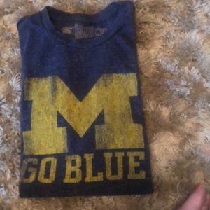 Michigan go blue short sleeved t-shirt.